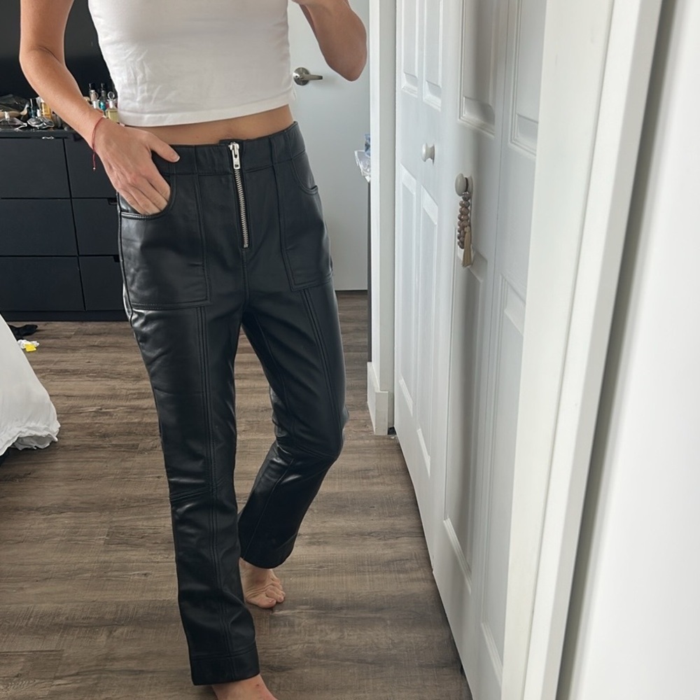 GANNI Passion 100% Leather Pants S